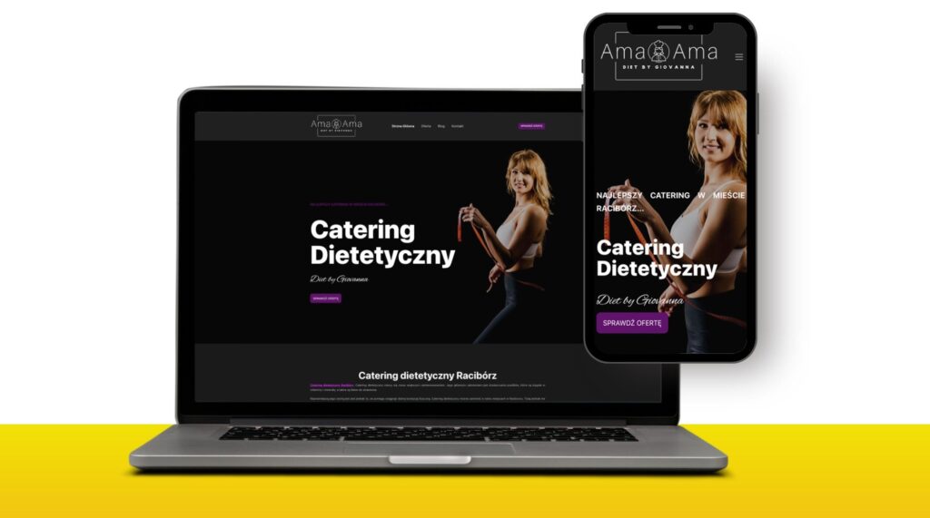 Strona internetowa Ama Ama Catering – realizacja Marketing w Sieci