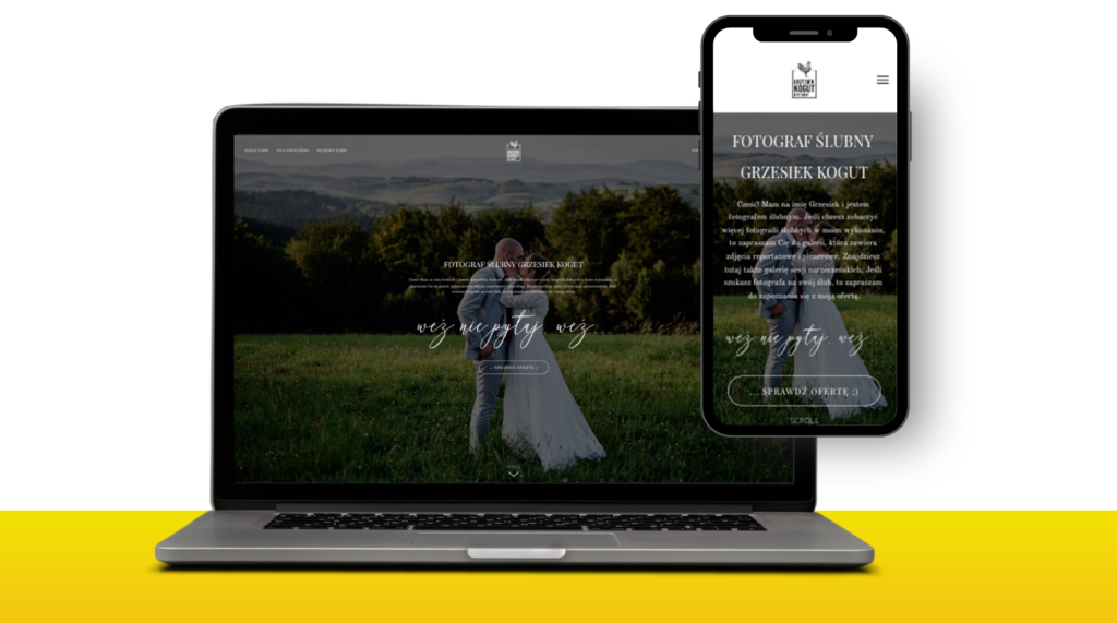 Strona internetowa Grzesiek Kogut – realizacja Marketing w Sieci