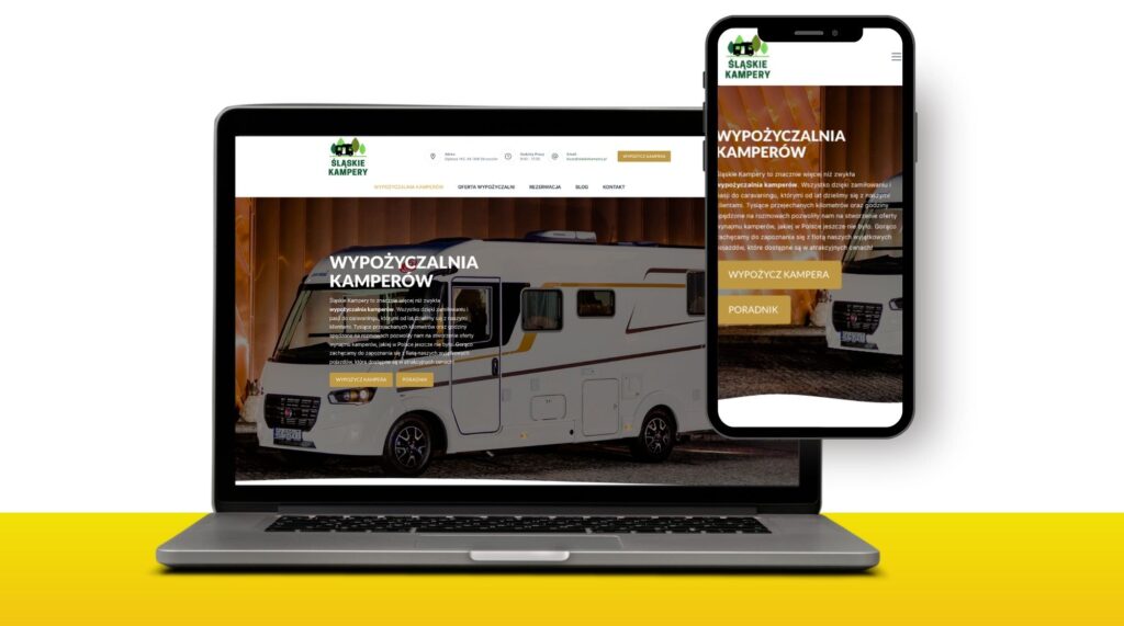 Strona internetowa Śląskie Kampery – realizacja Marketing w Sieci