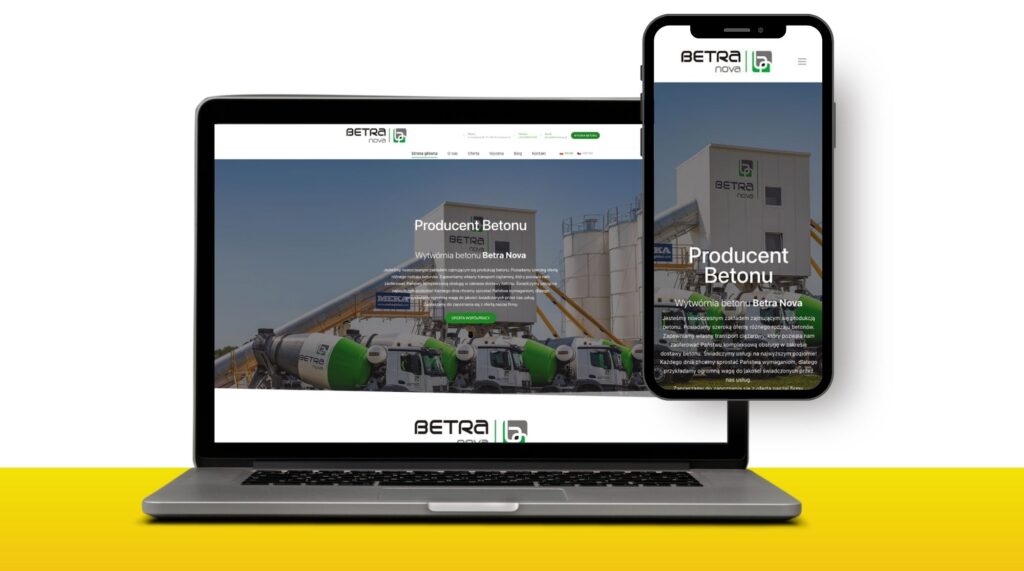 Strona internetowa Betra Nova – realizacja Marketing w Sieci