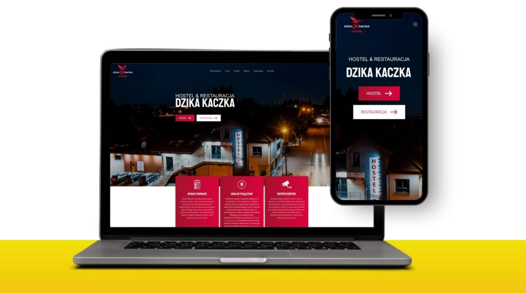 Strona internetowa Dzika Kaczka Hostel – realizacja Marketing w Sieci