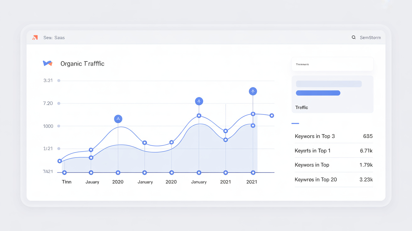 Wykres ruchu w marketing w sieci